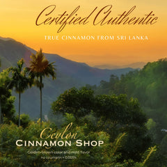 Certifications: USDA Organic, Non-GMO Project, Fairtrade for Ceylon cinnamon