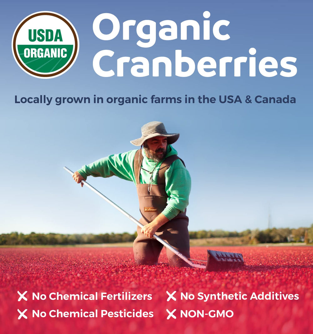 Certified organic cranberry concentrate sourced from USA farms