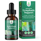 Bottle of Certified Organic Lymphatic Drainage Drops with label