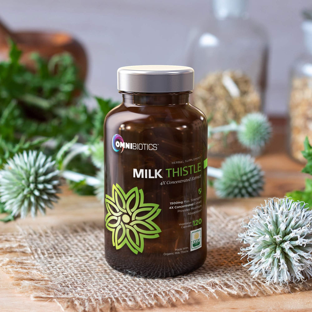 NSF and cGMP certified organic milk thistle supplement packaging
