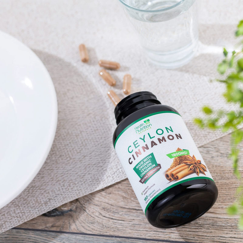Lifestyle shot: cinnamon capsules for daily wellness