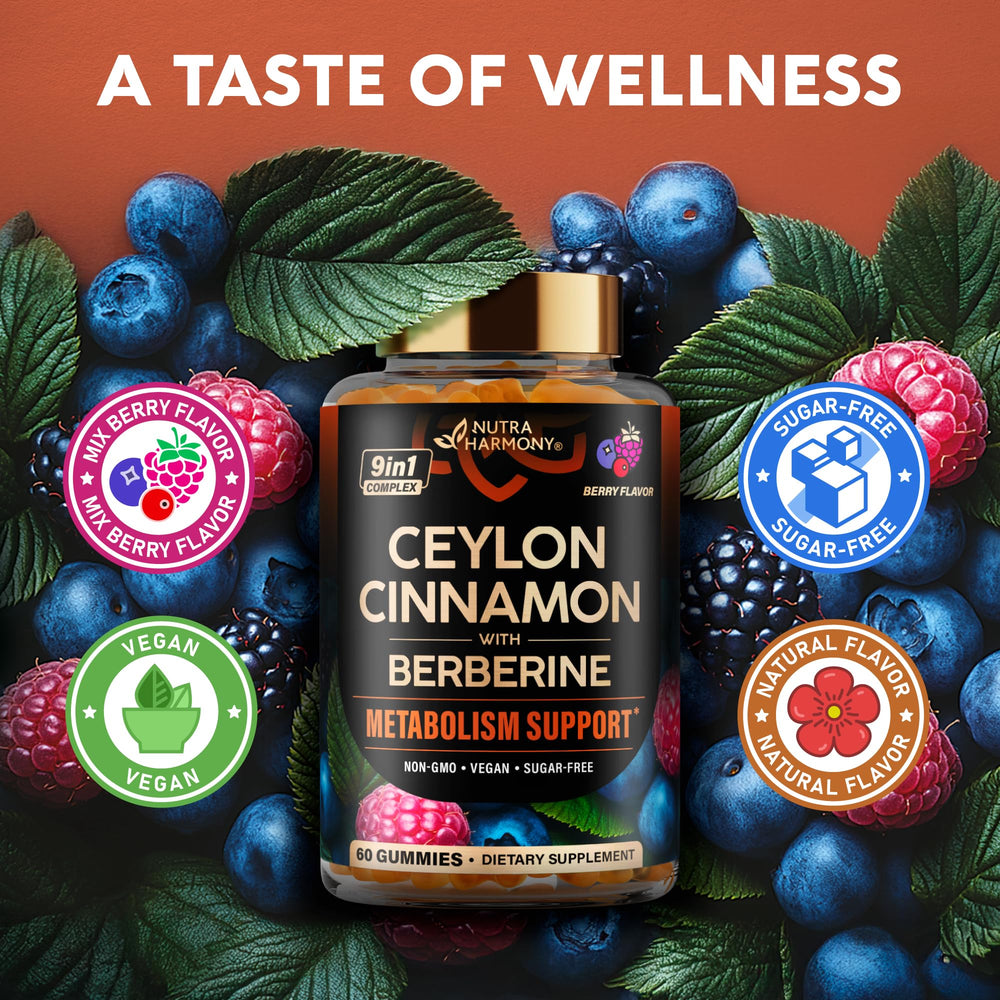 Vegan and non-GMO cinnamon gummies packaging