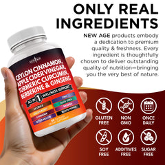 Capsules and powder form of cinnamon and turmeric with ginseng