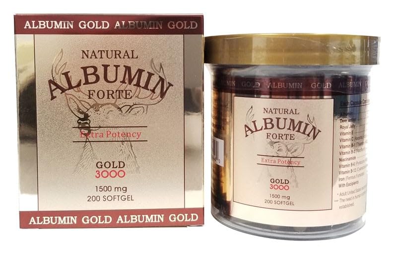 Back of CGMLABS Natural Albumin Forte Deer Horn Royal Jelly box