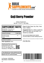 cGMP facility testing and quality control for Goji powder