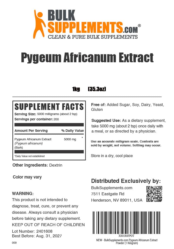 cGMP certified manufacturing facility for Pygeum extract