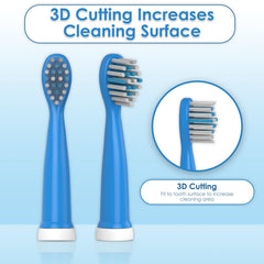 Ergonomic brush head design for children's brushing