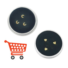 Gold pentagram tooth gem shape