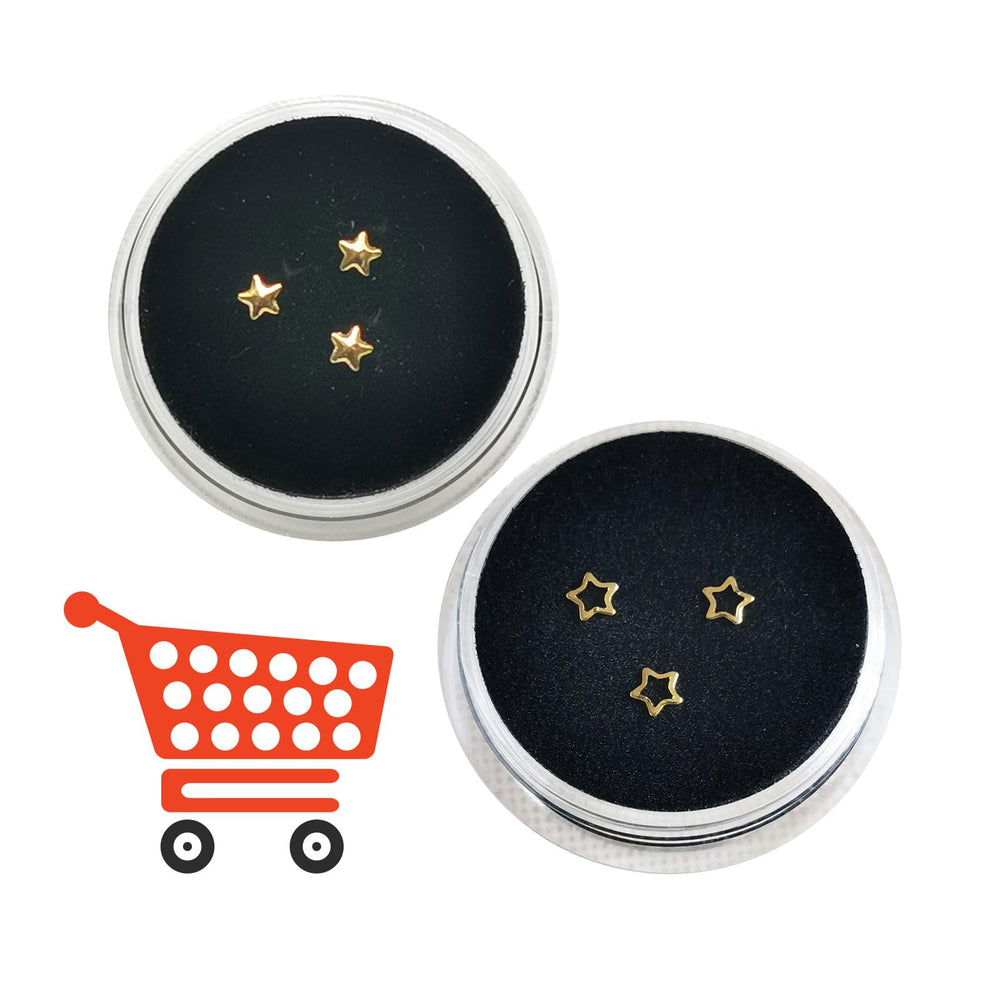 Gold triangle tooth gem shape