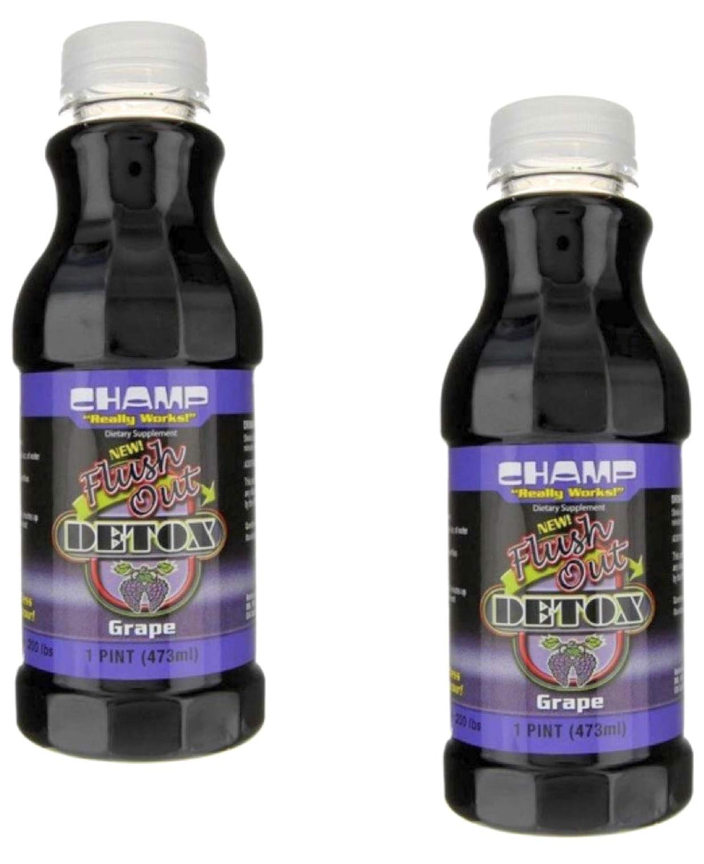 Champ Flush Out Detox Drink - Grape flavor, 1 pint bottle