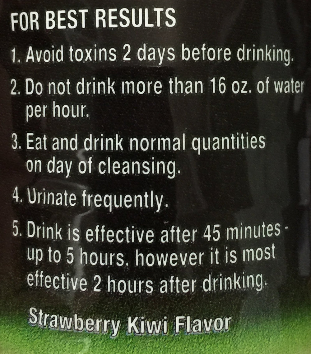 Nutrition facts panel of Champ Flush Out Detox Drink