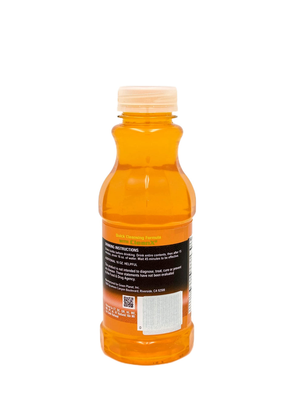 Nutrition facts and ingredients for Champ Flush Out Detox Drink Orange-mango