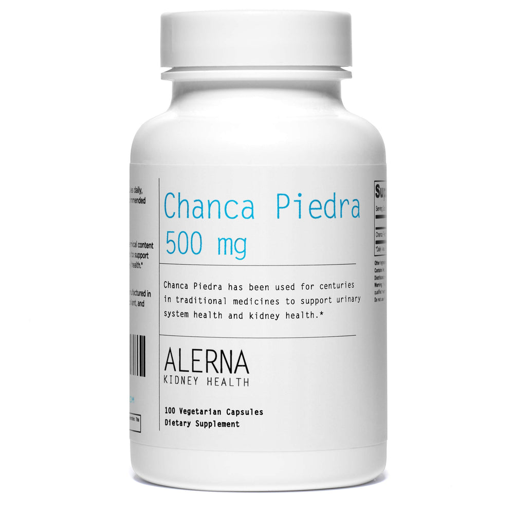 Chanca Piedra 500 mg bottle for kidney stone support
