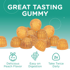 Gummies on a clean white surface