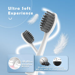 Charcoal soft bristles designed for Burst toothbrush heads