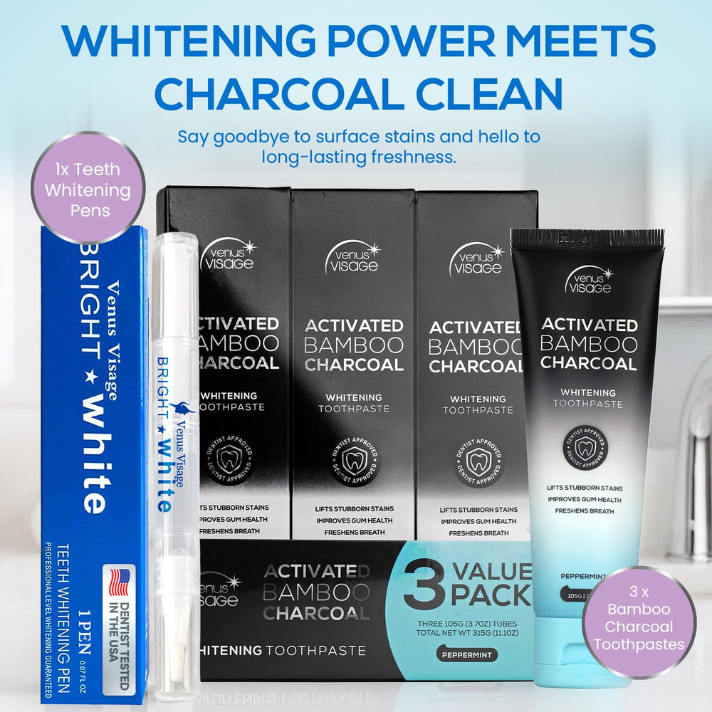 Charcoal Toothpaste 3-Pack, 3.7 oz each