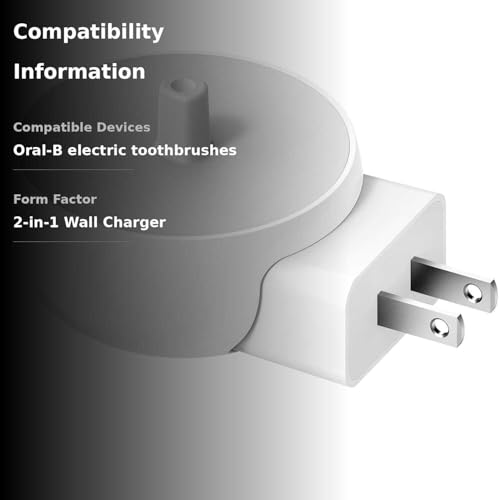Charger base for Oral-B Genius Pro, Vitality, and io-series on countertop