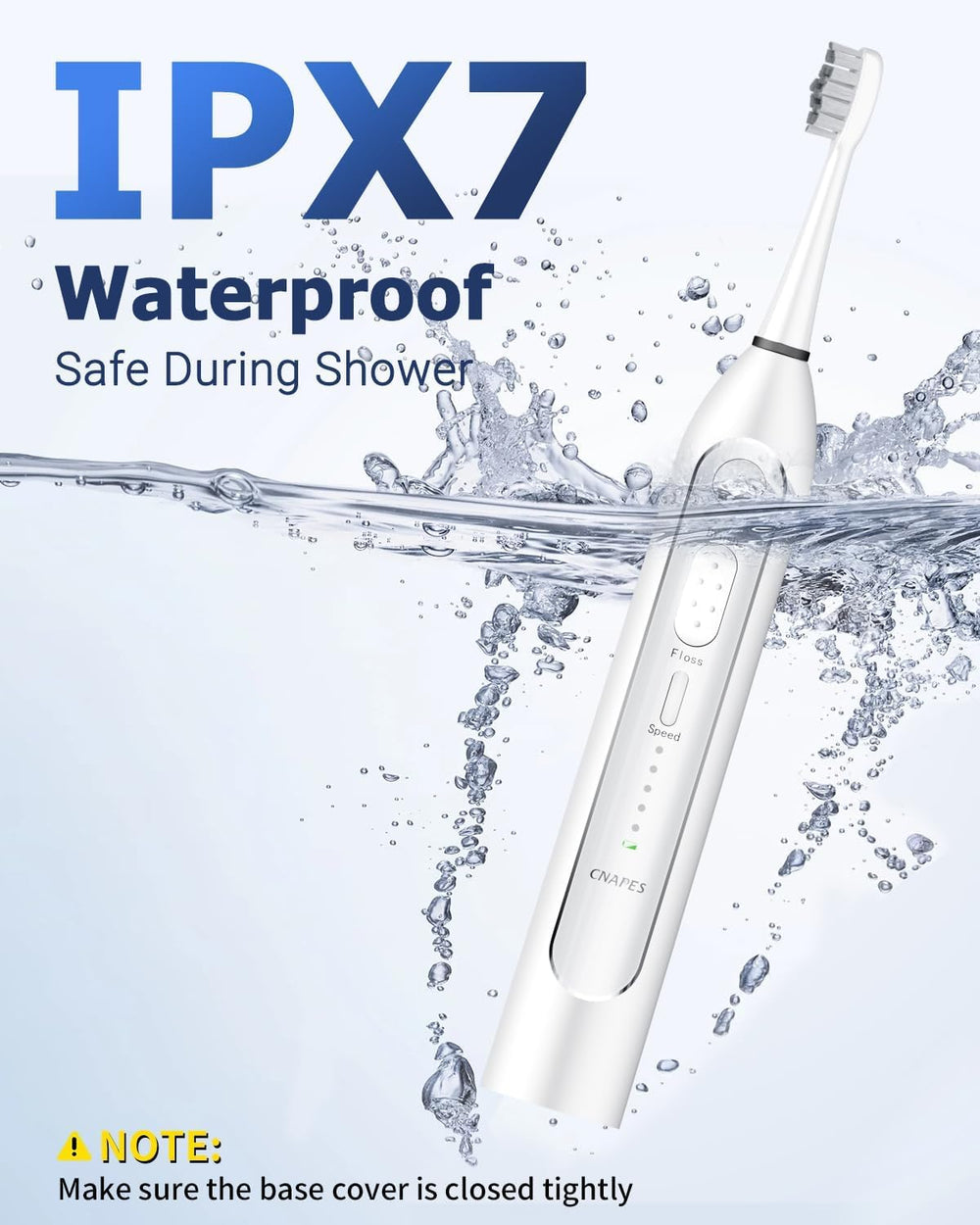 Rechargeable toothbrush with wireless charging base