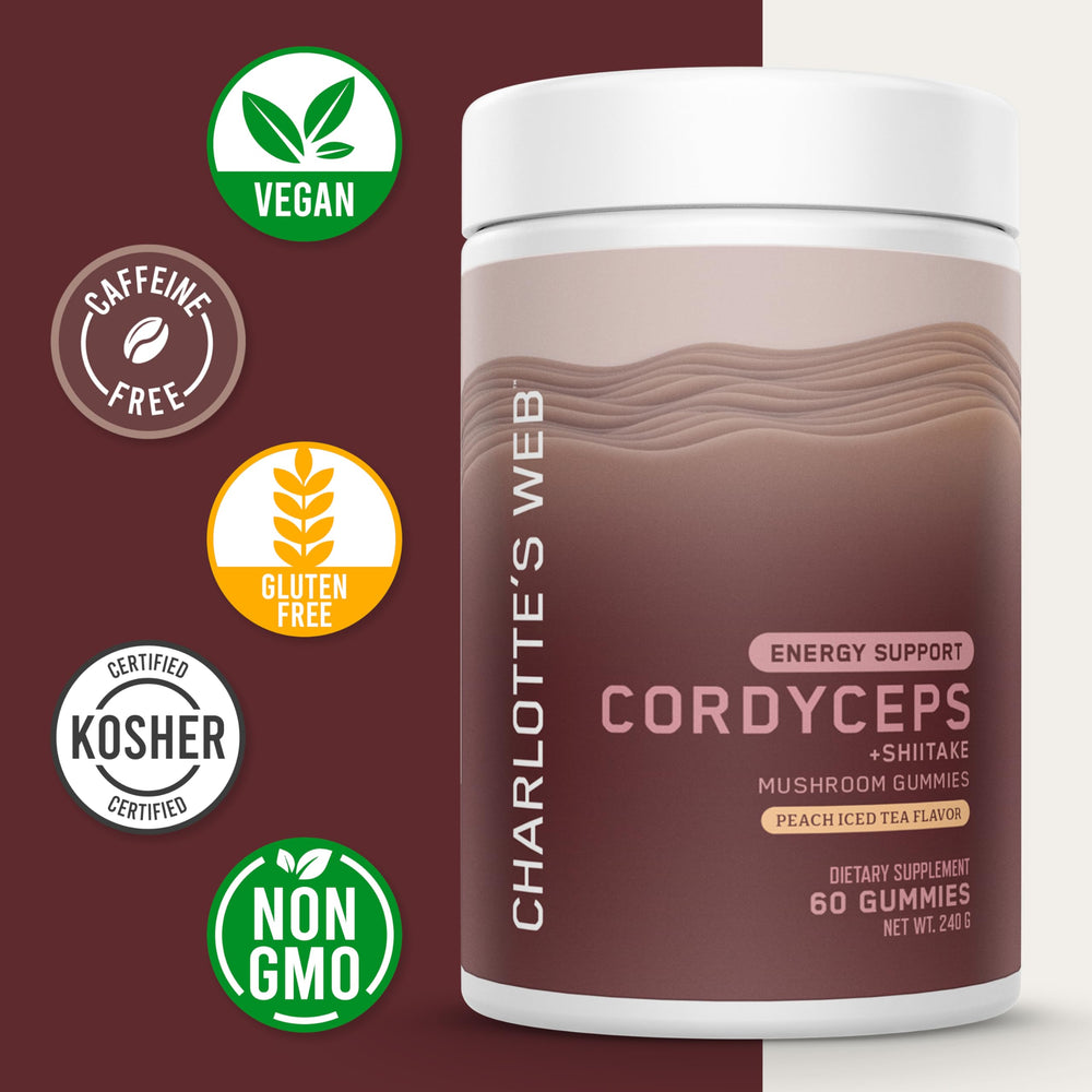 Cordyceps extract close-up label highlighting 720mg per serving