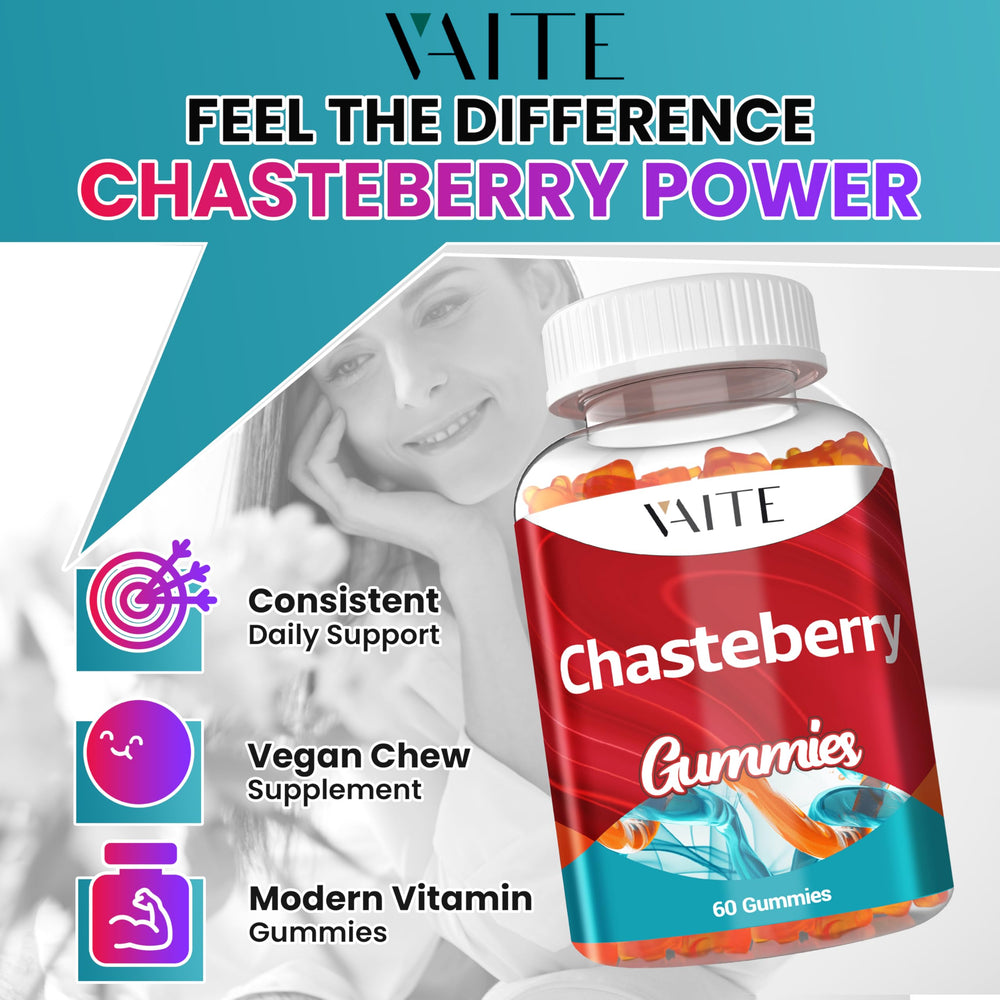 Vegan chasteberry vitex gummies for hormone balance