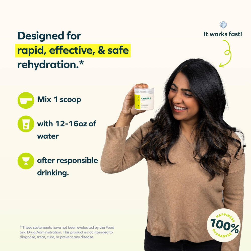 Cheers Hydrate mixing water, simple refreshing rehydration after activity.