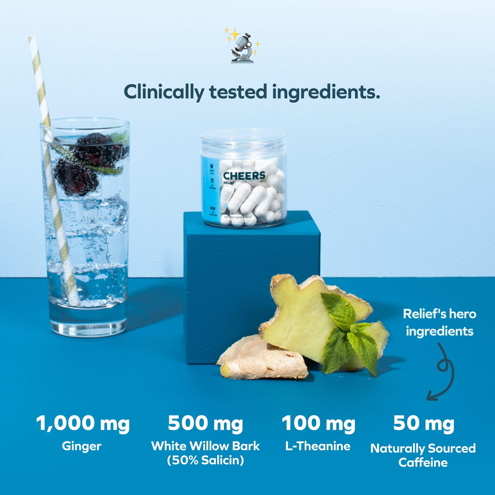 Graphic showing responsible drinking and next-day recovery