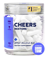 Front label of Cheers Restore bottle