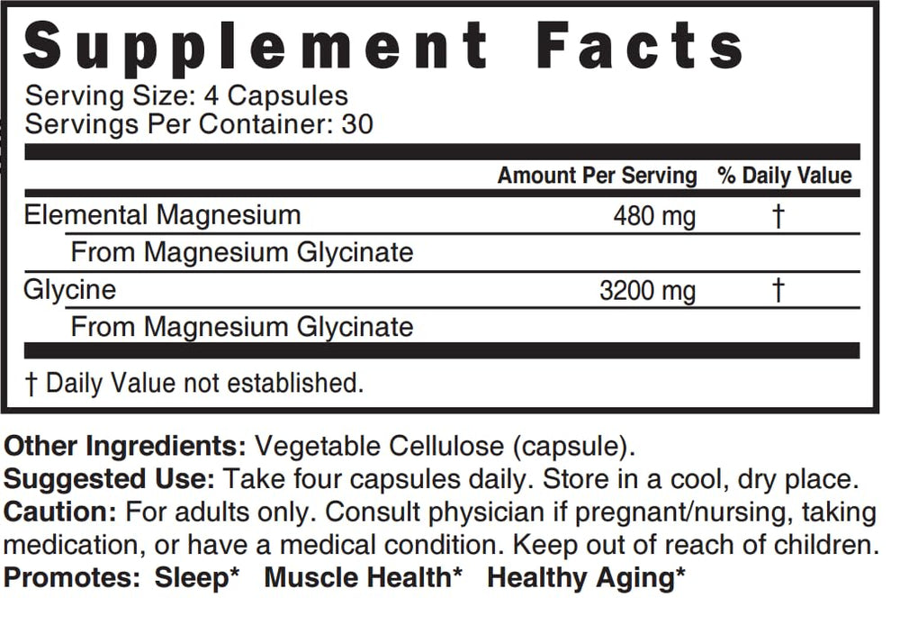 Chelated magnesium glycinate for high absorption