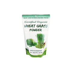 Packaging of Cherie Sweet Heart Organic Wheat Grass Powder 16 oz