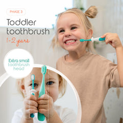 Close-up of BPA-free, safety-tested Cherish Baby Care toothbrushes