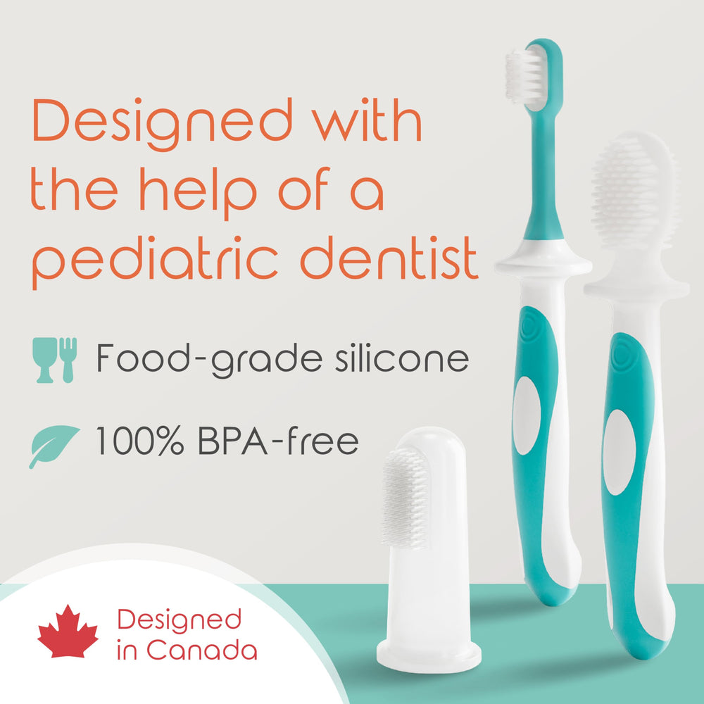 Close-up of food-grade silicone bristles from Cherish Baby Care set