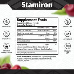 Cherry-flavored immune support liquid drops