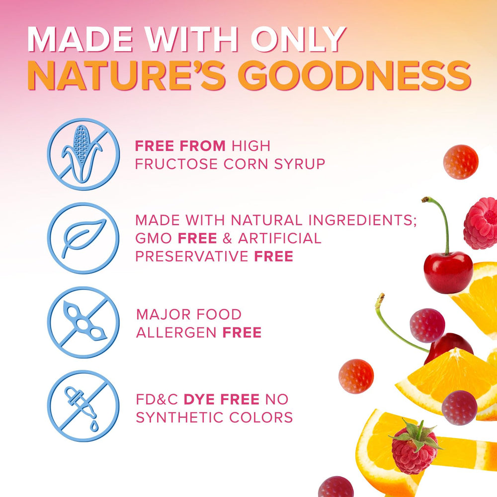 Gummy flavors cherry orange grape for folic acid gummies