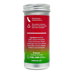 Recyclable aluminum container for Chew Brush Smile toothpaste tablets