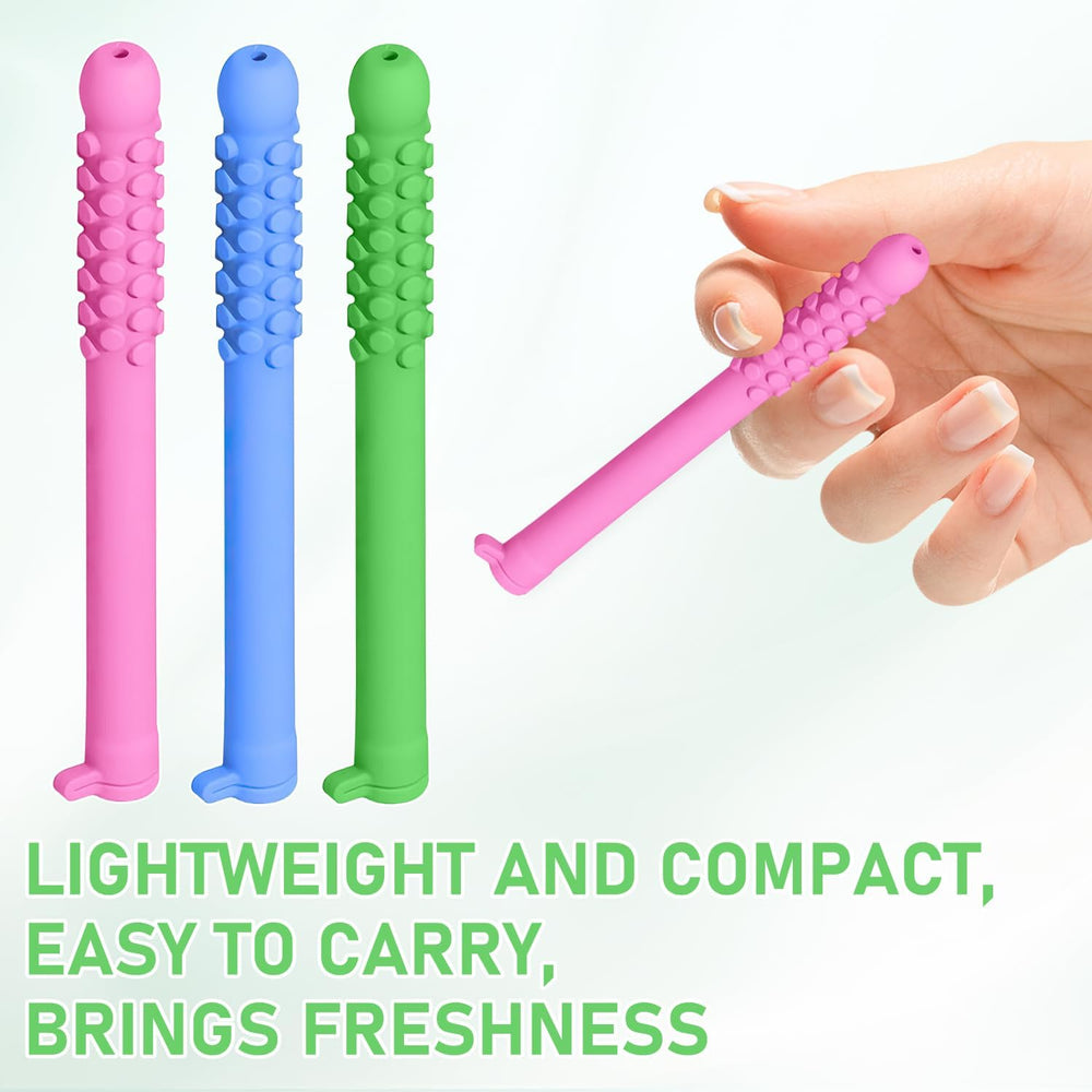 User enjoying focus and stress relief with a breath stick