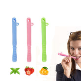 Chewable essential oil breath stick with soft silicone design