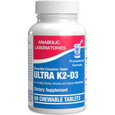 Bottle of chewable vitamin D3 2000IU and K2 60-day supply