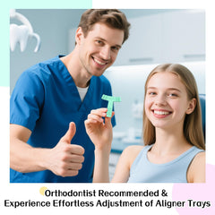 Reusable aligner seating tool for invisible braces