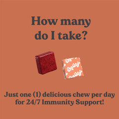 Six-day supply pack of Chewsy 6-in-1 immune chews
