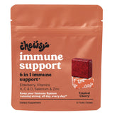 Chewsy 6-in-1 Immune Support Fruity Chews bottle label highlighting elderberry and vitamins