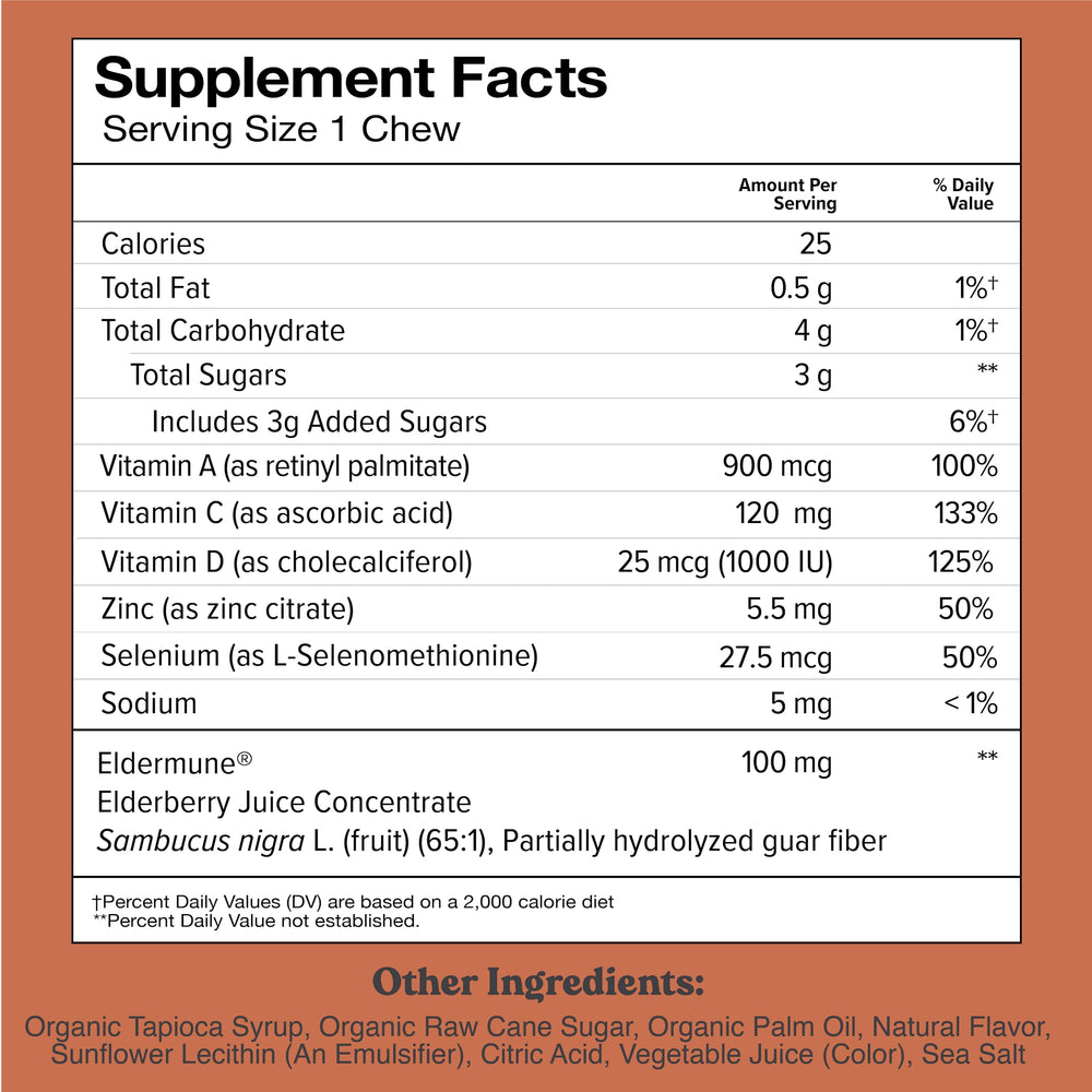 Close-up of Chewsy immune chews showing fruity texture
