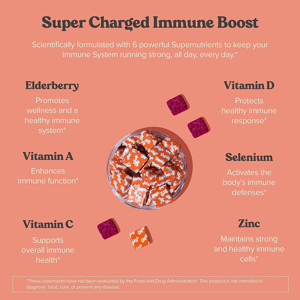 Chewsy immune chews individually wrapped for hygiene
