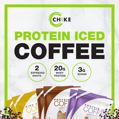 CHIKE iced coffee espresso pours showcase energy boost.