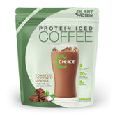 CHIKE Toasted Coconut Mocha protein iced coffee bottle pour for on-the-go energy
