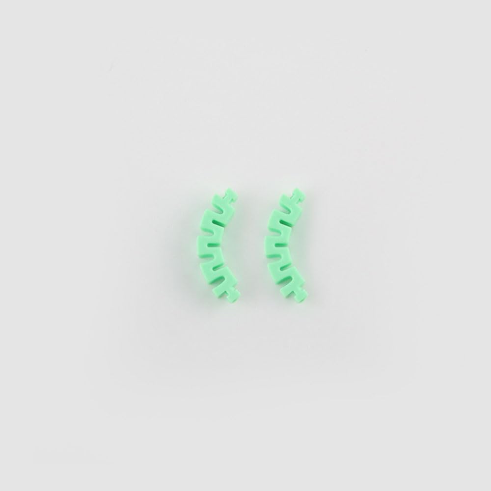 Green child eyeglass arm hinge with elastic silicone leg accessory - image 2