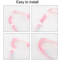 Green child eyeglass arm hinge with elastic silicone leg accessory - image 4