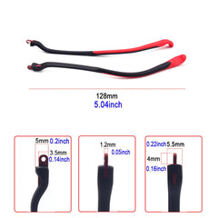 Replacement temple arms for children's glasses with silicone comfort