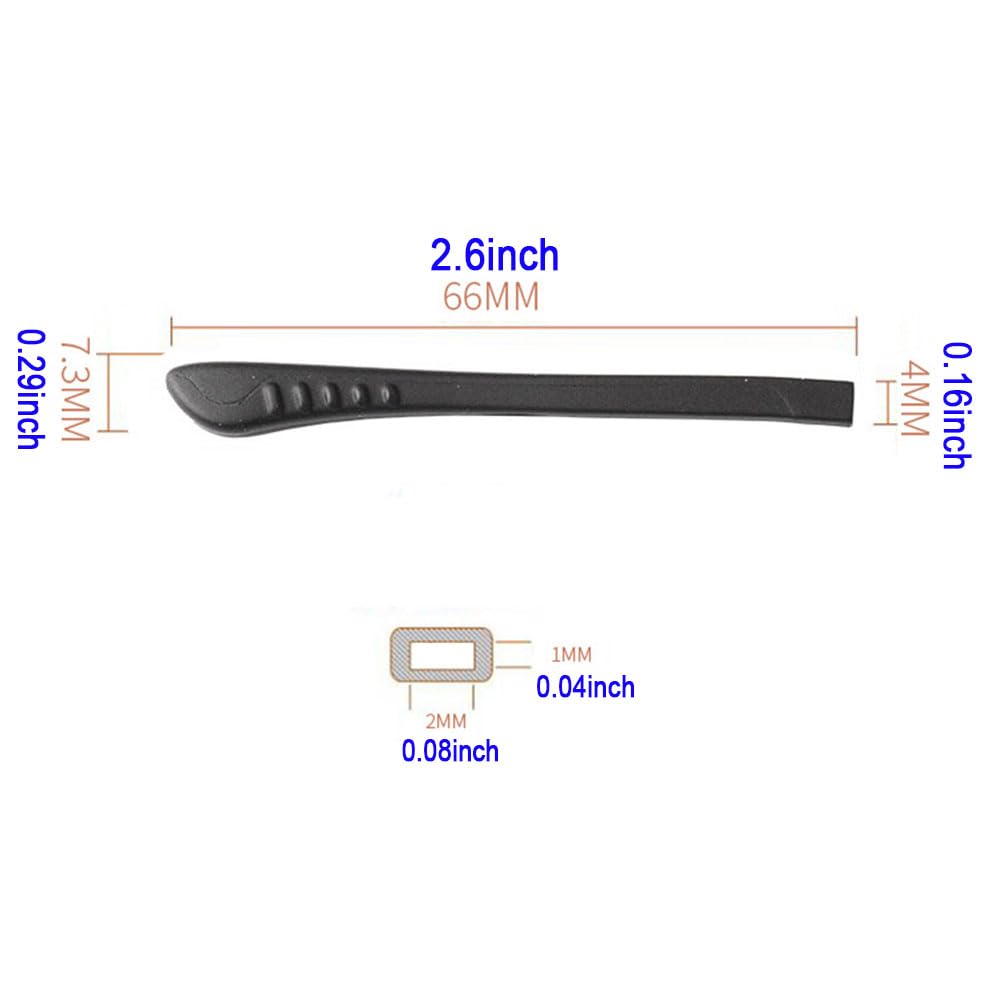 Child anti-slip eyeglass replacement tips close-up