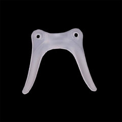 Close-up of replacement nose pads on glasses