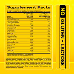 Child-resistant safety cap on vitamin bottle